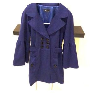 Cobalt Blue Double Breasted Coat